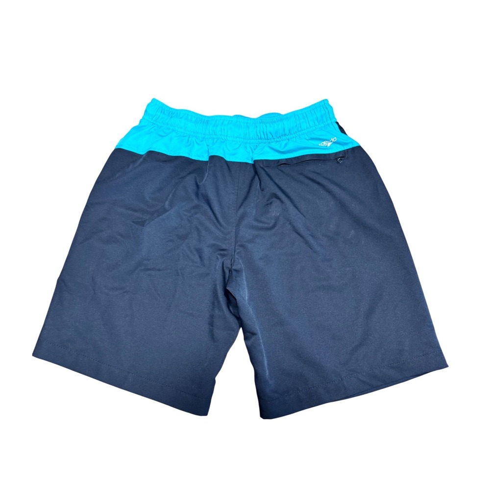 Speedo Swim Trunks Mesh Lined Black Teal Medium 7784506 Beach Pool Resort